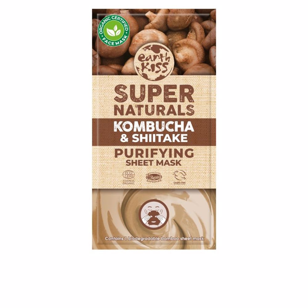Mascarilla Facial Revitalizante de Kombucha y Shiitake - SUPER NATURALS by Earth Kiss 16 ml