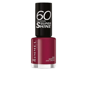 Rimmel London 60 Seconds Super Shine Esmalte de Uñas #340 Berries & Cream - Brillo Intenso en 8 ml