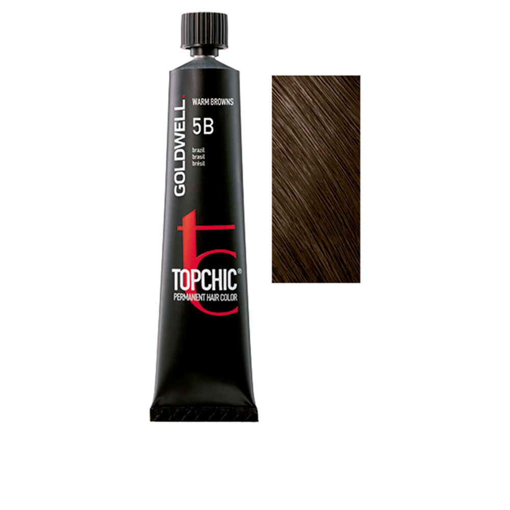 Goldwell TOPCHIC Color Permanente #5B - 60 ml: Brillo Intenso y Cobertura Perfecta.