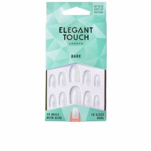 Elegant Touch Uñas TOTALLY BARE con Pegamento Ovaladas - 48 Unidades