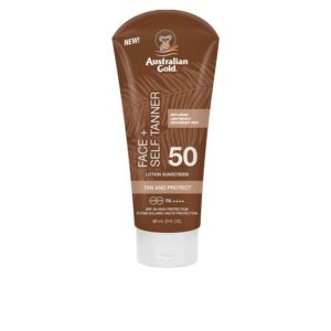 Australian Gold Face Self Tanner SPF50 - Bronceado Facial Hidratante y Protector Solar 88 ml