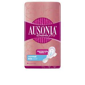 AUSONIA ULTRAFINA PLUS - Compresas Normales con Alas (16 Unidades) - Protección Superior