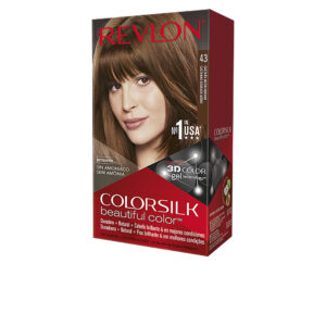 Revlon COLORSILK Tinte #43 - Castaño Medio Dorado Brillante - 1 Unidad