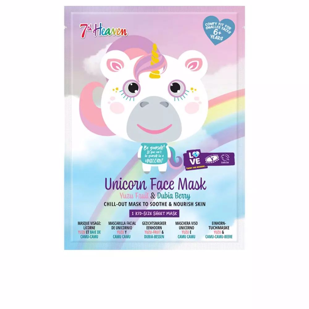 Mascarilla Facial ANIMAL UNICORN de 7th Heaven - 1 Unidad