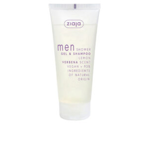 Ziaja MEN Gel de Ducha y Champú Refrescante de Limón Verbena - 200 ml