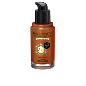 Max Factor Facefinity Flawless 3 en 1 Base de Maquillaje #C105 Ganache - 30 ml, Acabado Perfecto Todo el Día
