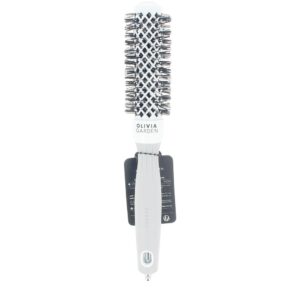 Olivia Garden Expert Blowout Shine - Cepillo Profesional Blanco y Gris #25 mm - 1 Unidad