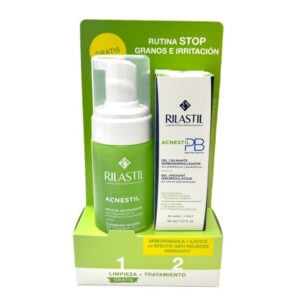 RILASTIL ACNESTIL - Solución Completa Antiacné Estuche 2 pz (Gel Calmante 30 ml + Mousse Limpiador 150 ml)