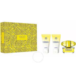 Versace Yellow Diamond Set de Lujo 3 Pz - Eau de Toilette 50 ml, Loción Corporal 50 ml y Gel de Ducha 50 ml