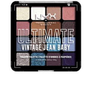 NYX PROFESSIONAL MAKE UP Paleta de Sombras Ultimate Vintage Jean Baby - 16 Tonos de Estilo Retro (16 x 0,8 gr)