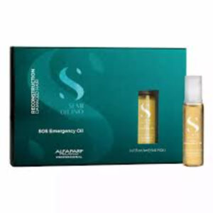 ALFAPARF MILANO SEMI DI LINO SOS Emergency Oil - Set de 6 x 13 ml para Reconstrucción Intensiva