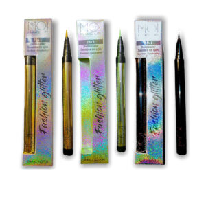 MOI Dúo de Delineadores y Sombras 2 en 1 - Pack de 3 Piezas (Oro, Plata y Negro)
