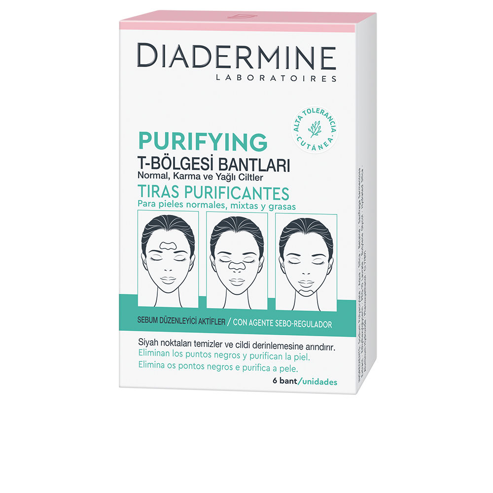 DIADERMINE Tiras Purificantes para Piel Normal-Mixta, 6 u