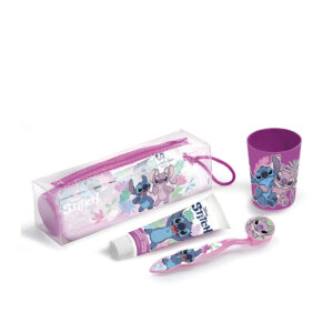 LORENAY STITCH DENTAL ESTUCHE 4 pz - Dentífrico 75 ml + Cepillo dental + Vaso + Neceser