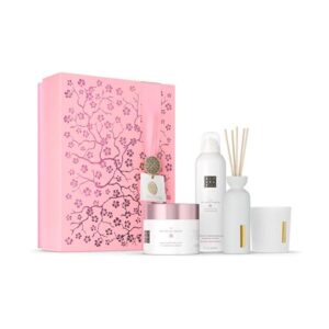 RITUALS The Ritual of Sakura Large Gift Set 5 pz: Crema Corporal, Vela 140 gr, Mini Barritas Perfumadas 70 ml, Gel de Ducha Espumoso 200 ml