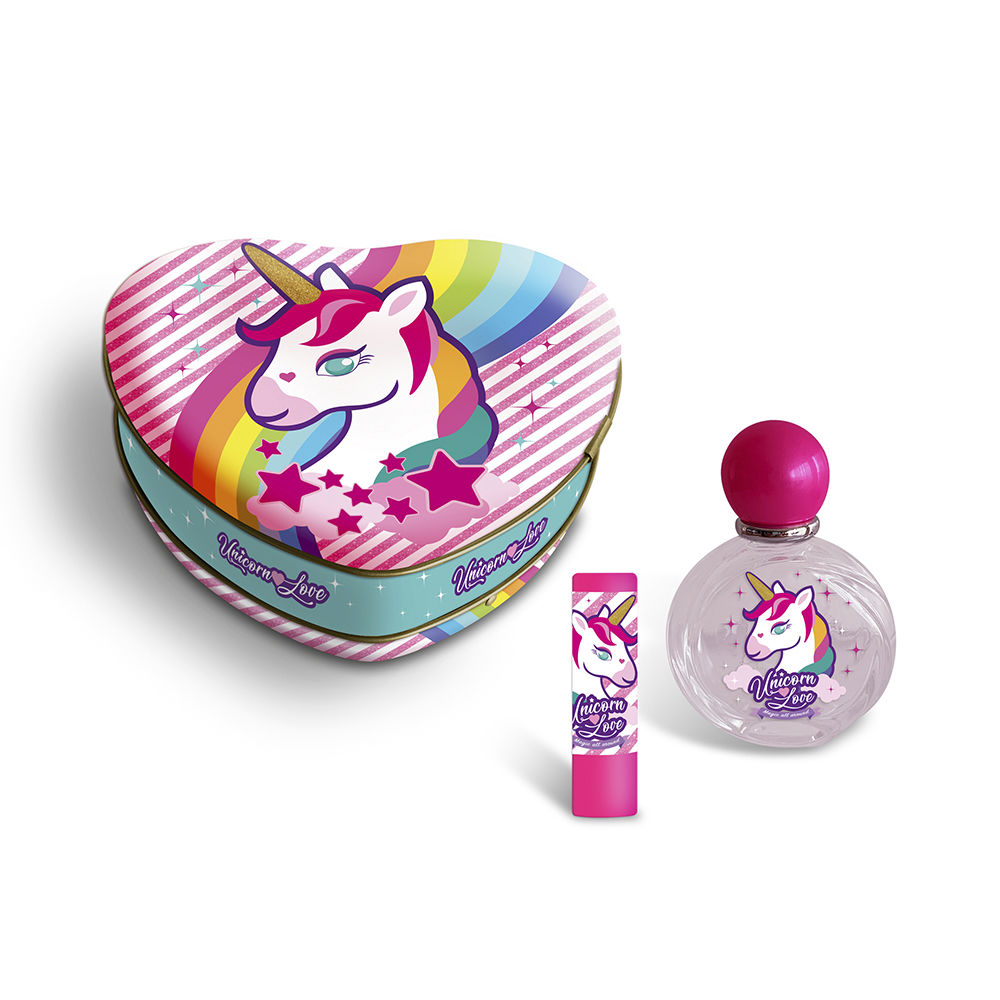 LORENAY Unicorn Corazón Estuche Metal Lote 4 pz
