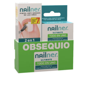 NAILNER Pincel 2 en 1 Antihongos con Estuche (2 pz)