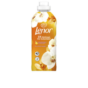 LENOR Flores de Oro y Vainilla Suavizante de Ropa Líquido Concentrado 42 Dosis