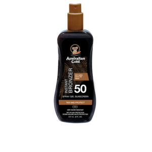 Australian Gold Sunscreen SPF50 Spray Gel with Instant Bronzer 237 ml