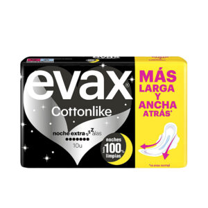 EVAX CottonLike Compresas Nocturnas Extra con Alas 10 U