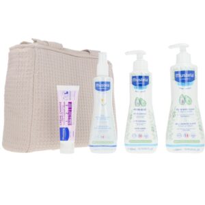 MUSTELA Bolsa de carrito beige estuche 5 piezas