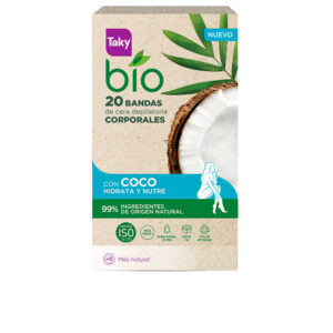 TAKY BIO COCO Bandas de Cera Corporales Depilatorias 20 Uds