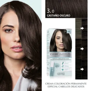 CLEARÉ INSTITUTE COLOUR CLINUANCE Retocador Instantáneo de Canas, Raíces y Cejas – Castaño Oscuro, 10 ml