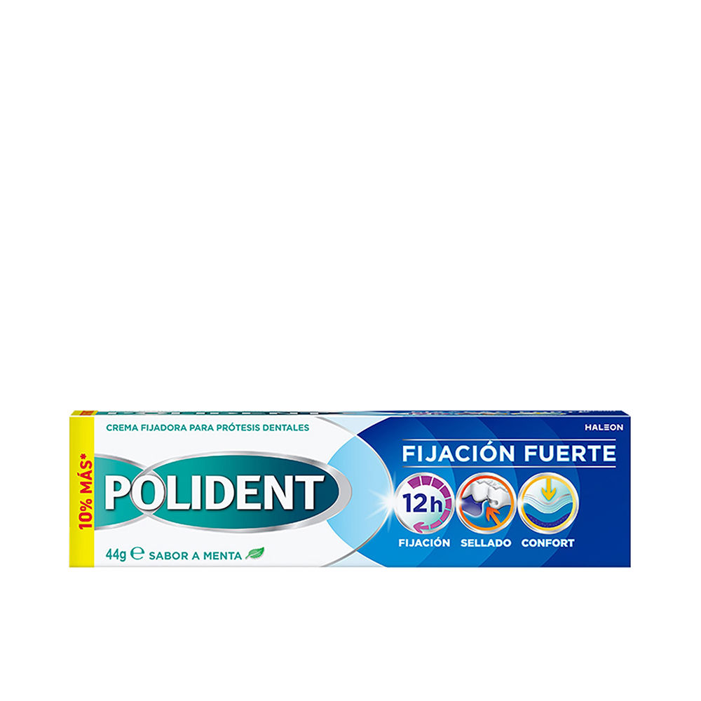 POLIDENT Crema Fijadora para Prótesis Dentales - Fijación Fuerte, Sabor a Menta, 44 g