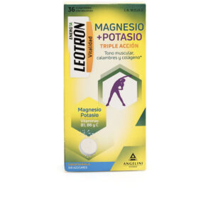LEOTRON Energía Magnesio + Potasio Triple Acción Comprimidos Efervescentes Naranja 36 u