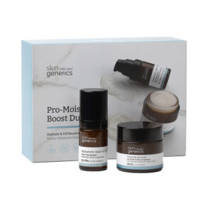 SKIN GENERICS PRO-MOISTURE BOOST DUO 2 pz – Gel Hidratante Antiestrés 50 ml + Rellenador Flash Concentrado 20 ml