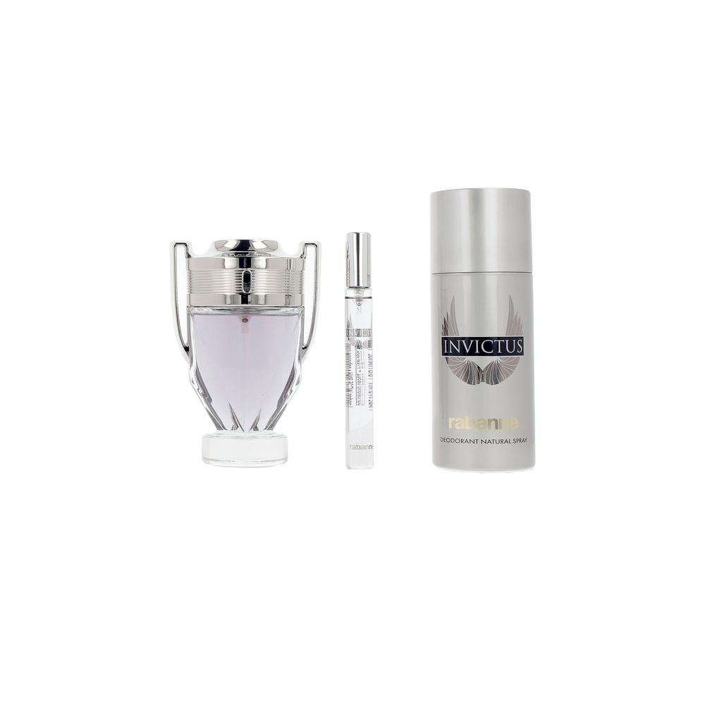 RABANNE Invictus Estuche 3 pz: Eau de Toilette vaporizador 100 ml + Desodorante 150 ml + Eau de Toilette vaporizador 10 ml
