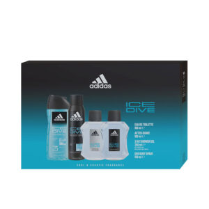 ADIDAS Ice Dive Estuche 4 pz – Eau de Toilette 100 ml + Body Spray 150 ml + Shower Gel 250 ml + After Shave 100 ml