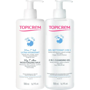 TOPICREM Baby Leche Hidratante 500 ml + Gel Limpiador 75 ml