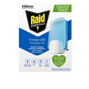 RAID Trampa LED Luz antiinsectos sin insecticida (aparato + recambio)