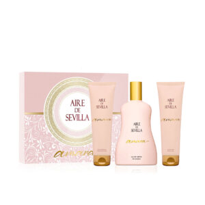 AIRE SEVILLA Amara Estuche 3 pz - Eau de Toilette vaporizador 100 ml + Gel de Ducha 100 ml + Crema Hidratante 100 ml