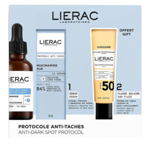 LIERAC Protocolo Antimanchas Estuche 2 pz – Serum antimanchas 30 ml + Fluido solar SPF50+ 25 ml