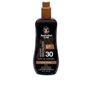 Australian Gold Sunscreen SPF30 Spray Gel with Instant Bronzer, 237 ml