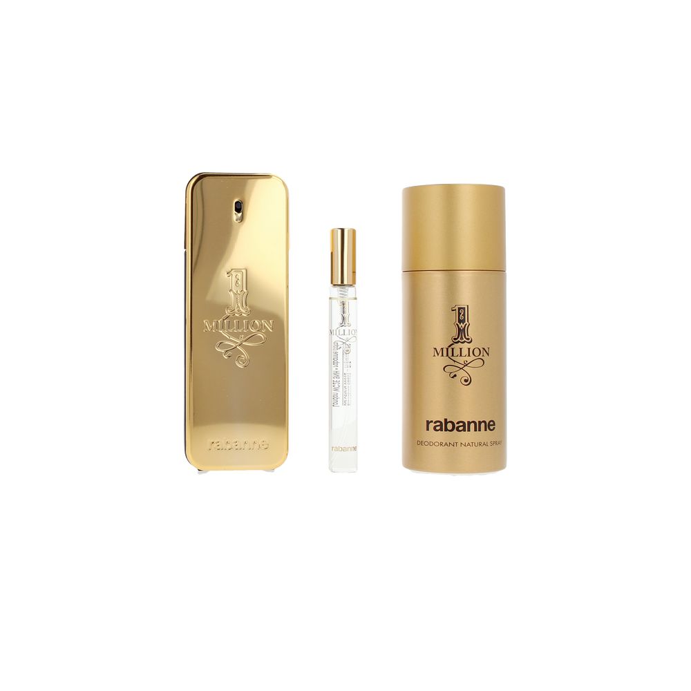 RABANNE 1 MILLION ESTUCHE 3 pz: Eau de Toilette 100 ml + Desodorante 150 ml + Eau de Toilette 10 ml