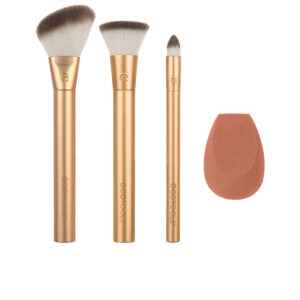 ECOTOOLS Precious Metals Lote 4 pz - 3 Brochas + 1 Esponja