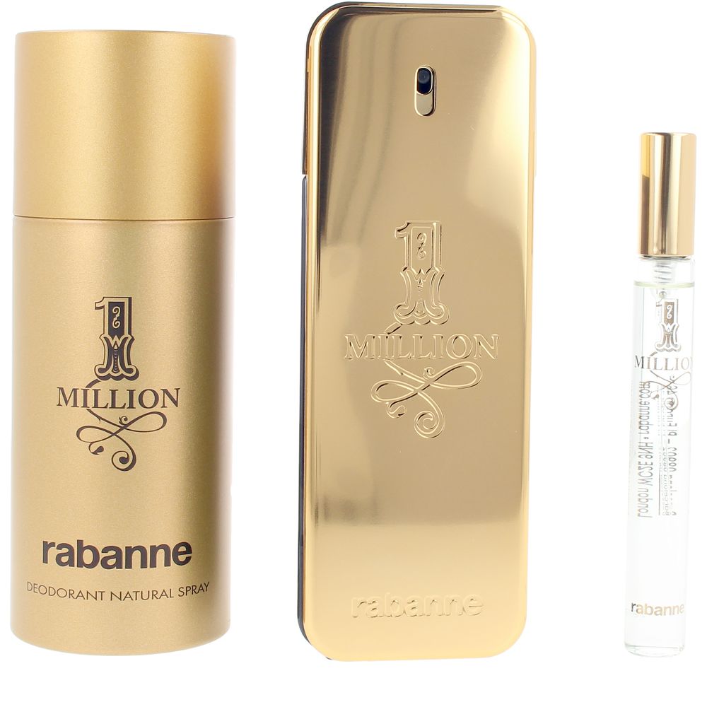 RABANNE 1 Million Estuche 3 pz - Eau de Toilette vaporizador 100 ml + Desodorante vaporizador 150 ml + Eau de Toilette 1 u