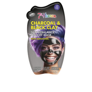 7TH HEAVEN Peel-Off Charcoal & Black Clay – Carbón y Arcilla Negra, 10 ml