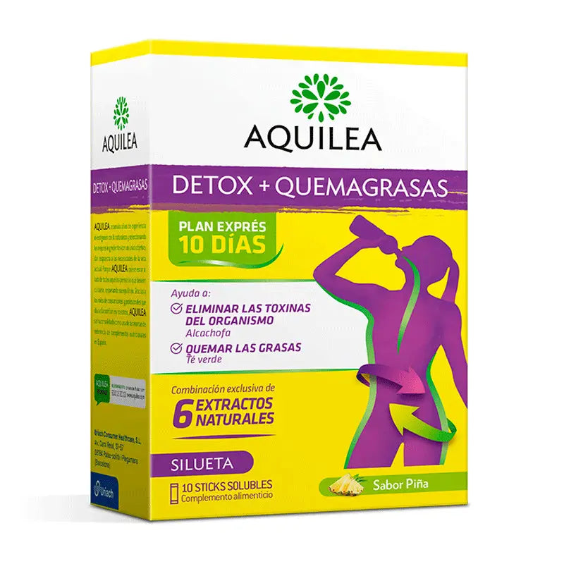 Aquilea Detox y Quemagrasas 10 Sticks Bebibles