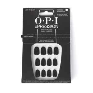 OPI xPRESS/ON Uñas Artificiales – Tonos Icónicos #Lady in Black (30 u)