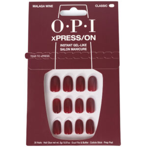 OPI xPRESS/ON Uñas Artificiales Tonos Icónicos Málaga Wine 30 u
