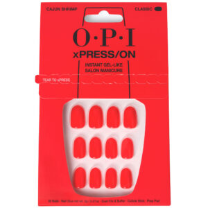 OPI xPRESS/ON Uñas Artificiales Tonos Icónicos Cajun Shrimp - 30 u