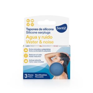 Senti2 Agua y Ruido Tapones de Silicona, 3 uds