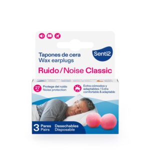 Senti2 RUIDO Tapones de Cera 3 Unidades