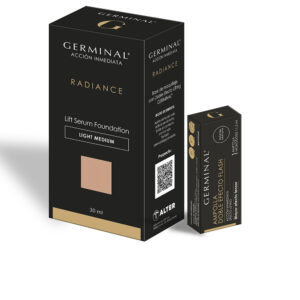 GERMINAL Acción Inmediata Radiance – Base de Maquillaje Light Medium 30 ml + Ampolla Efecto Lifting 1,5 ml – Estuche 2 pz