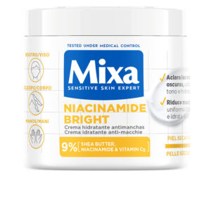 MIXA Niacinamide Bright Crema Hidratante Antimanchas para Piel Seca y Apagada 400 ml