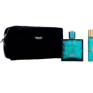Versace Eros Estuche 3 Piezas – Eau de Toilette 100 ml + 10 ml + Neceser